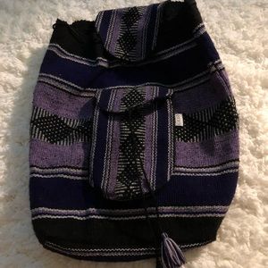 Purple Aztec Print Backpack